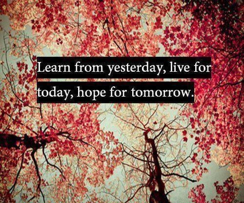 Learn from yesterday, live for today, hope for tomorrow. | Albert