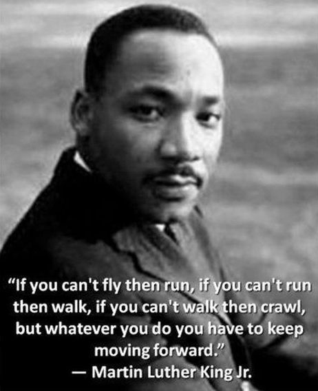 If you can't fly then run, if you can't run then walk, if... | Martin