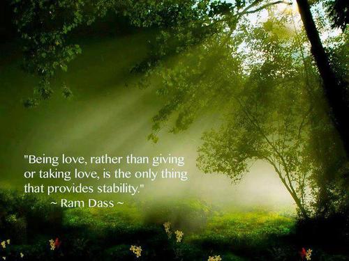 Being in love, rather than giving or taking love, is the only thing