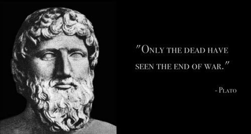 Only the dead have seen the end of war. | Plato Picture Quotes | Quoteswave
