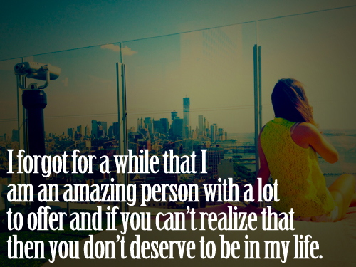 I forget for a while that i am an amazing person with a... | Unknown
