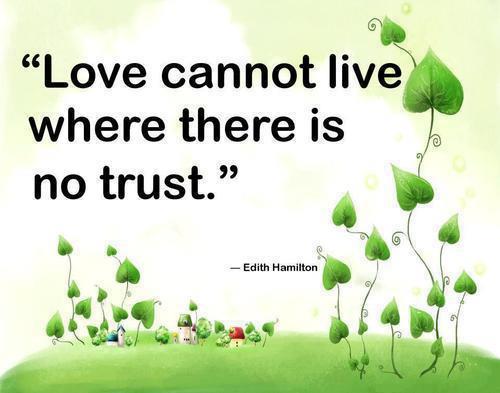 Love cannot live where there is no trust. | Edith Hamilton Picture